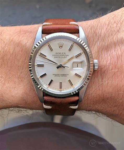 rolex datejust leather|rolex datejust 36mm rubber strap.